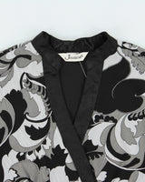 Y2K 00s Jessica Patterned Tie-Up Blouse - L