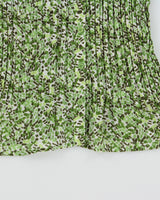 Y2K 00s Jessica Green Patterned Ruffled Short Sleeved Blouse - S