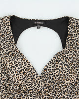 Vintage Y2K 00s Le Chateau Cheetah Print Ruched Top - S