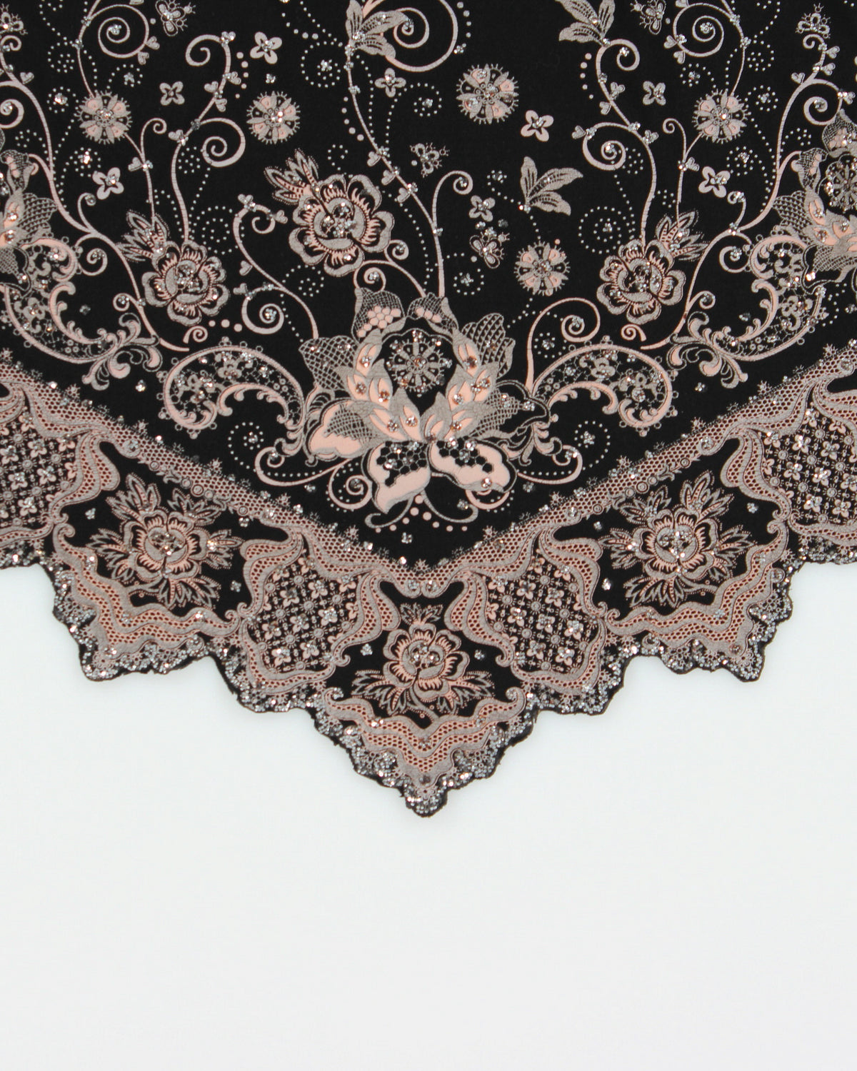 Vintage Y2K/90s Demore Black and Pink Floral Halter Neck - XS