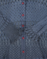 Vintage 1990s Crochet Button Up Blouse - M