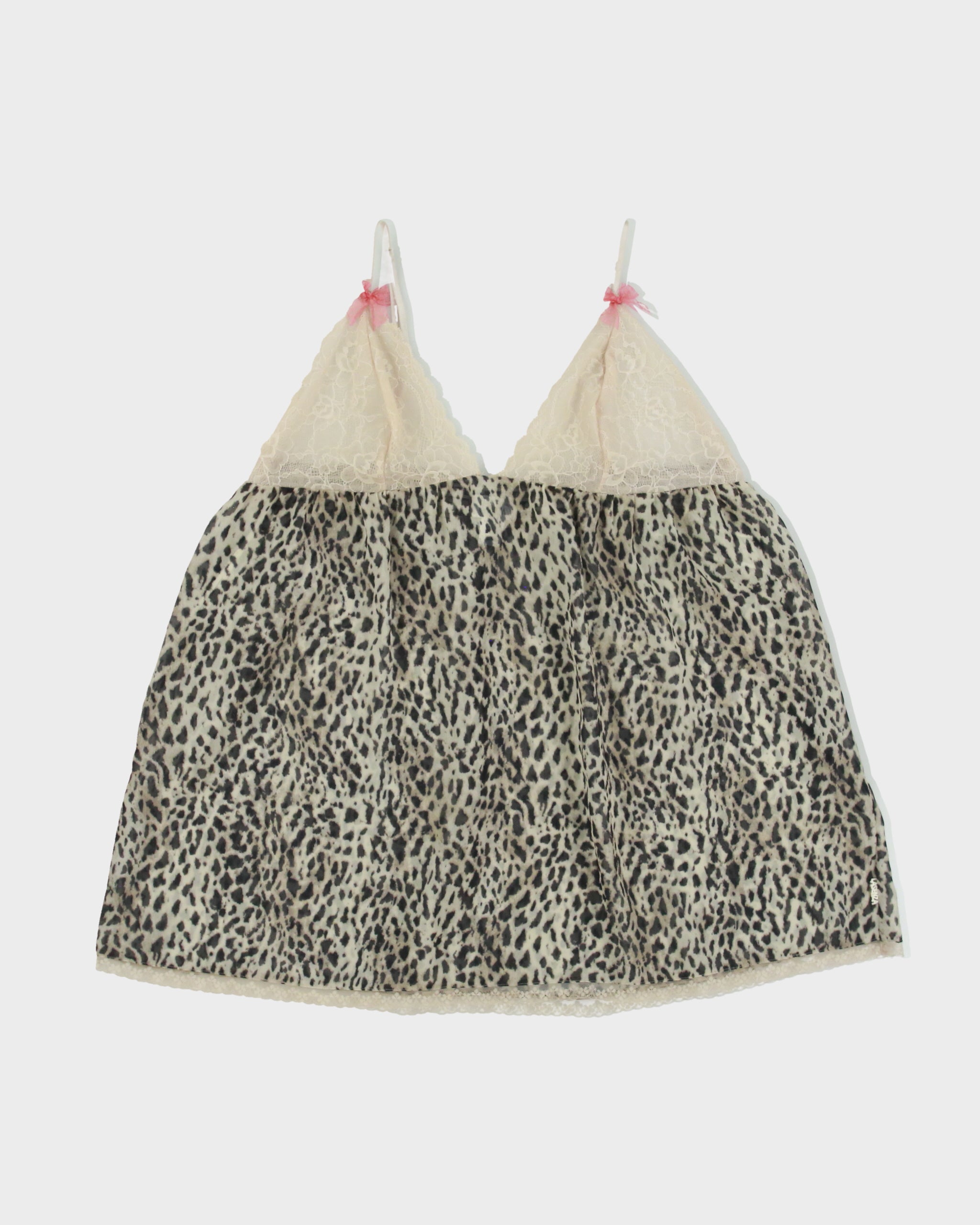 Vintage Y2K 2000s La Senza Leopard Print Mesh Cami Top - XL