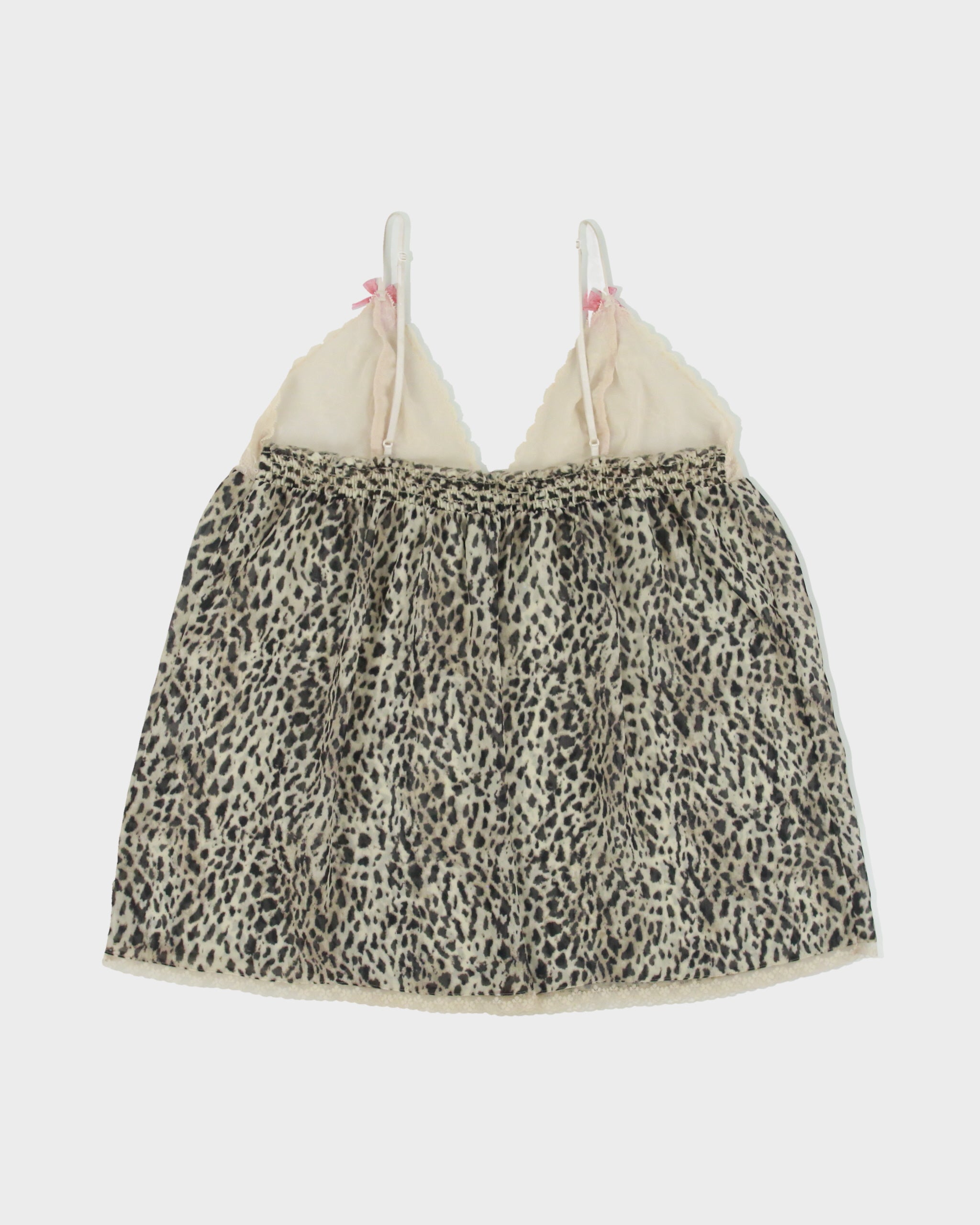 Vintage Y2K 2000s La Senza Leopard Print Mesh Cami Top - XL
