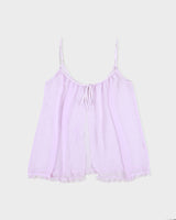Vintage Y2K 2000s La Senza Split Front Tie Mesh Cami Top - M