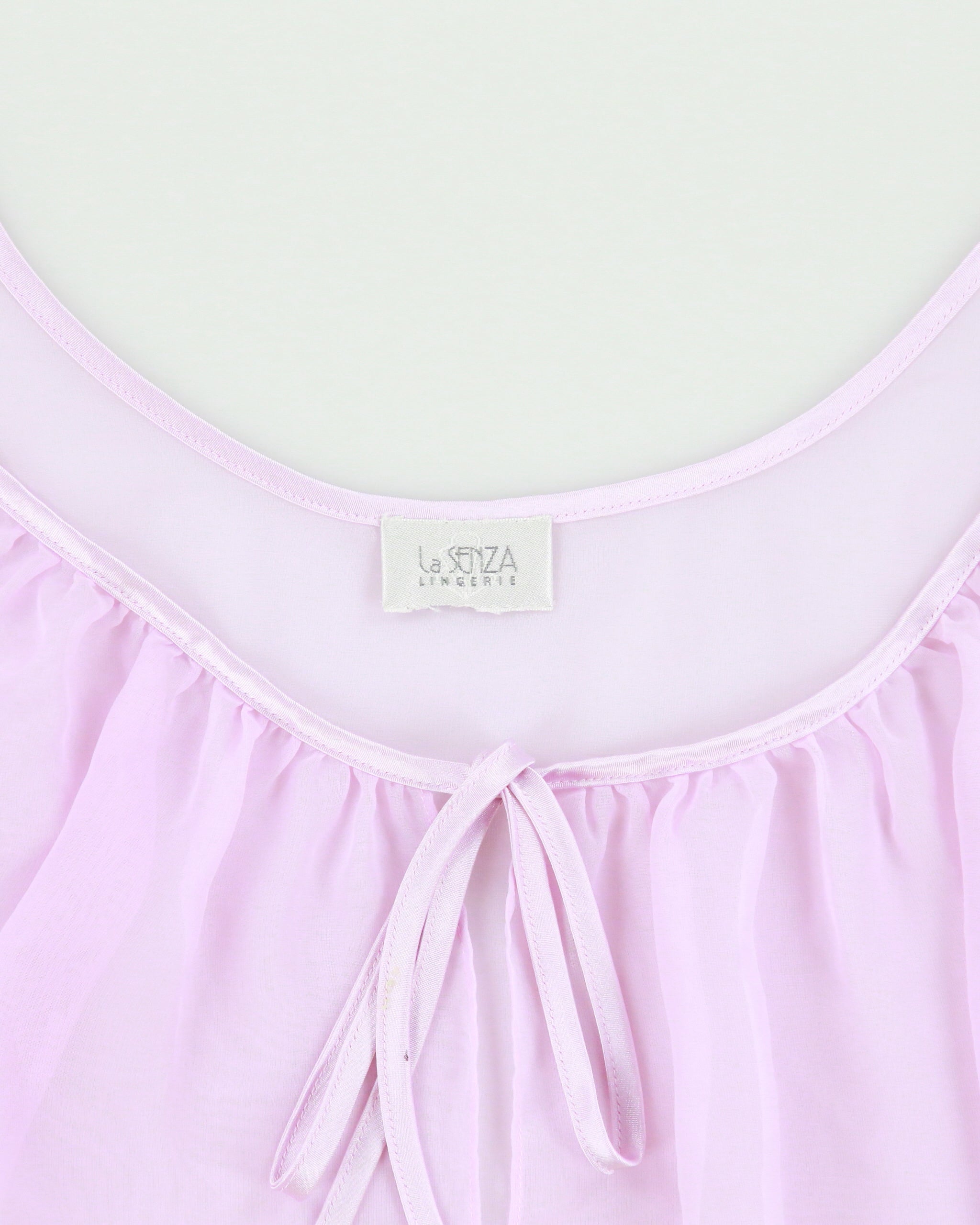Vintage Y2K 2000s La Senza Split Front Tie Mesh Cami Top - M