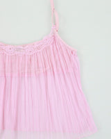 Vintage Y2K 2000s La Senza Pleated Mesh Cami Top - L