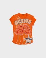 Vintage Y2K 2000s La Petite Graphic Sporty Cap Sleeve T-shirt - S
