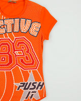 Vintage Y2K 2000s La Petite Graphic Sporty Cap Sleeve T-shirt - S