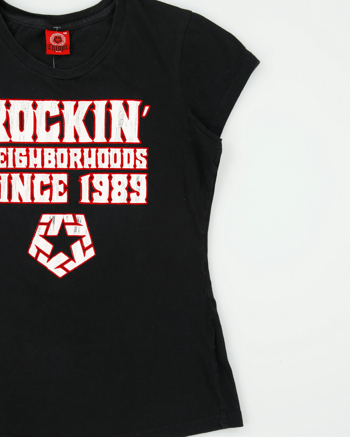 Vintage Y2K 2000s Tribal Gear Slogan Baby Tee - M