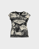 Vintage Y2K 2000s Reserved All Over Las Vegas Print T-Shirt - S