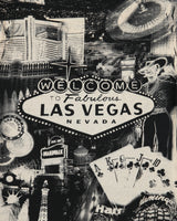 Vintage Y2K 2000s Reserved All Over Las Vegas Print T-Shirt - S
