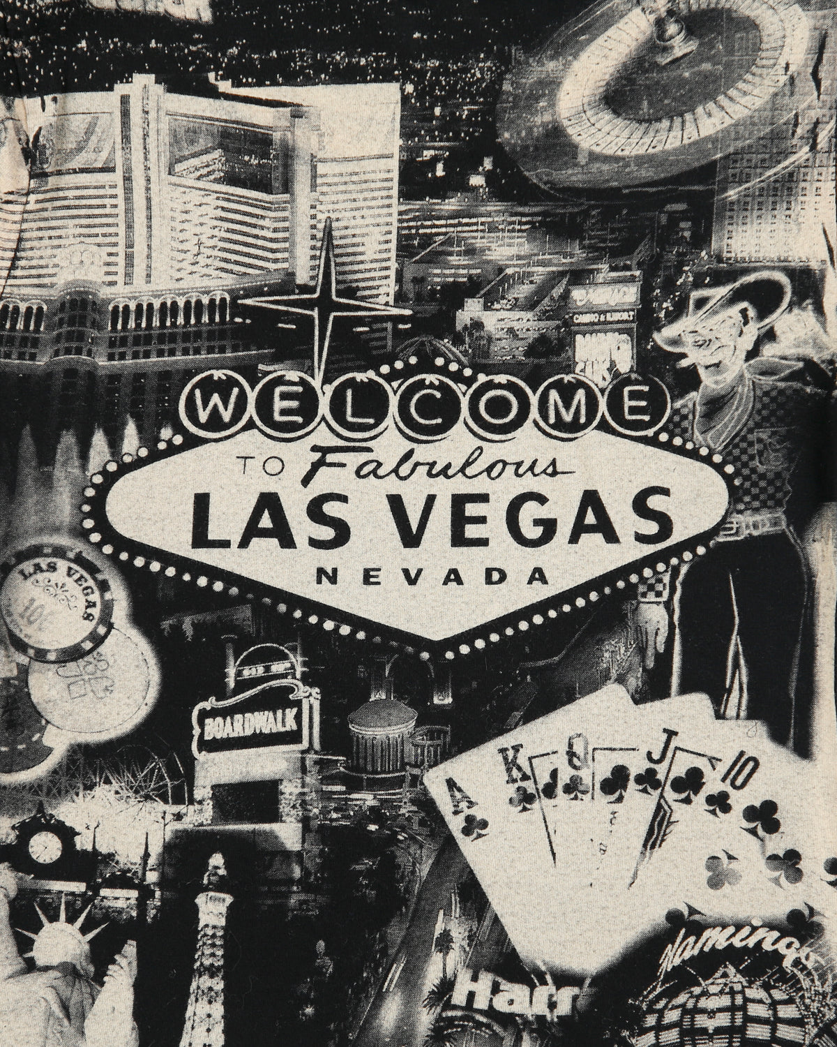 Vintage Y2K 2000s Reserved All Over Las Vegas Print T-Shirt - S