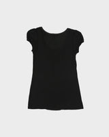 Vintage Y2K 2000s Jacob Oversized Bow Cap Sleeve T-shirt - XS