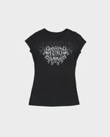 Vintage Y2K 2000s Roxy Graphic Cap Sleeve T-shirt - XS