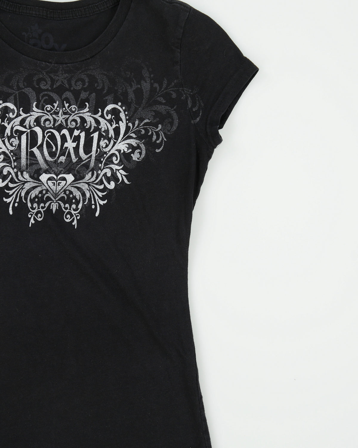 Vintage Y2K 2000s Roxy Graphic Cap Sleeve T-shirt - XS