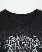 Vintage Y2K 2000s Roxy Graphic Cap Sleeve T-shirt - XS
