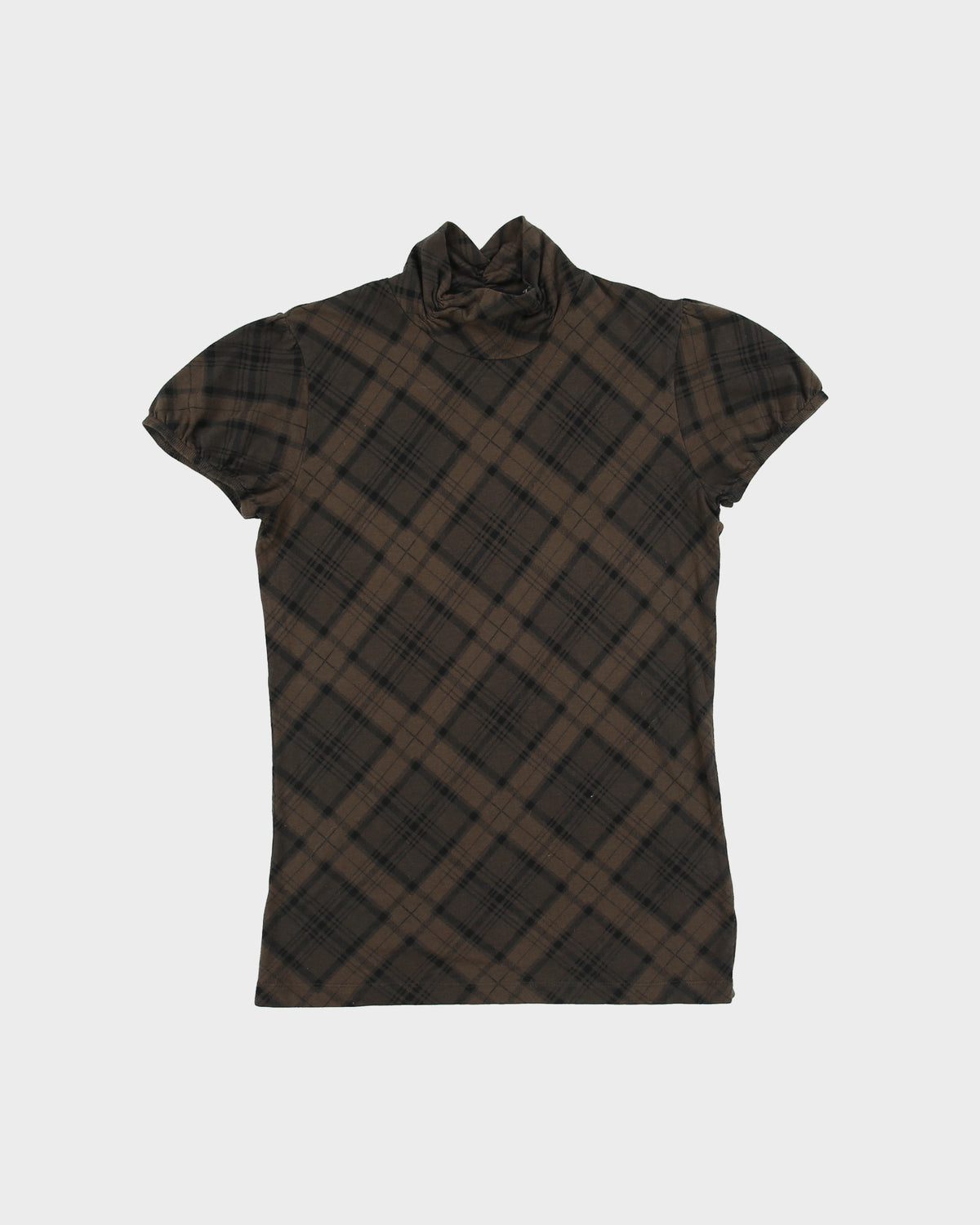 Vintage Y2K 2000s Ricki's Checked High Neck Top - S