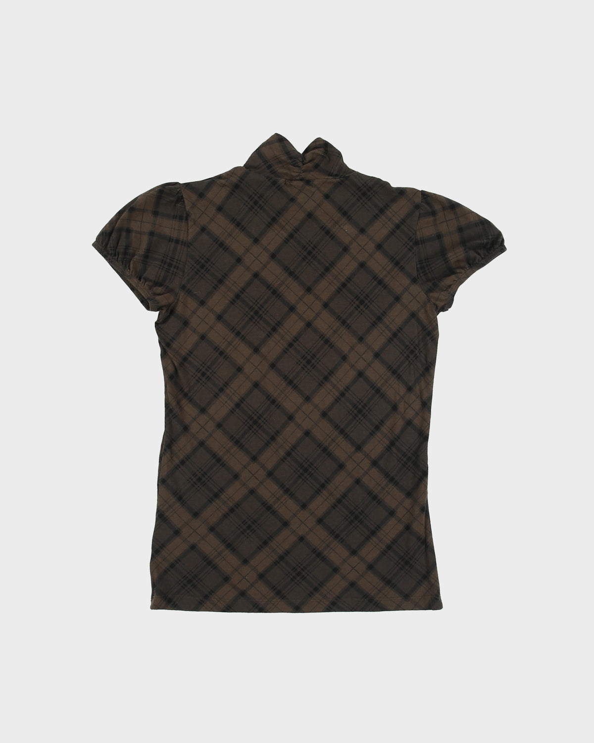 Vintage Y2K 2000s Ricki's Checked High Neck Top - S