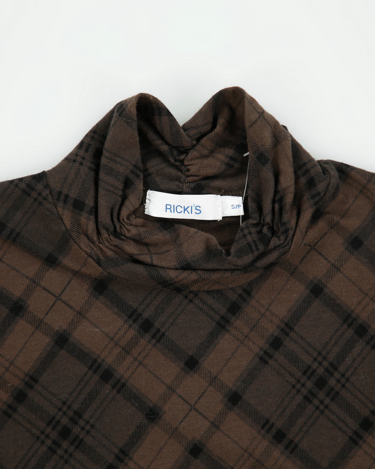 Vintage Y2K 2000s Ricki's Checked High Neck Top - S