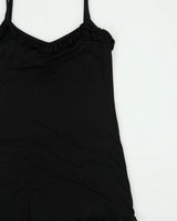 Vintage Y2K 2000s Sati Creation Asymmetric Hem Ruffle Cami Top - XS