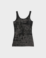 Vintage Y2K 2000s Guess Graphic Semi Sheer Rhinestone Cami - M