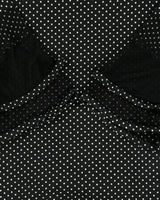 Vintage Y2K 2000s Miss World Polka Dot Bow Detail Lace Cut-out Top - M