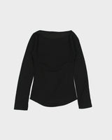 Vintage Y2K 2000s Charlotte Russe Rhinestone Cross Long Sleeve Top - S