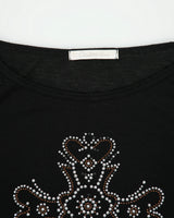 Vintage Y2K 2000s Charlotte Russe Rhinestone Cross Long Sleeve Top - S