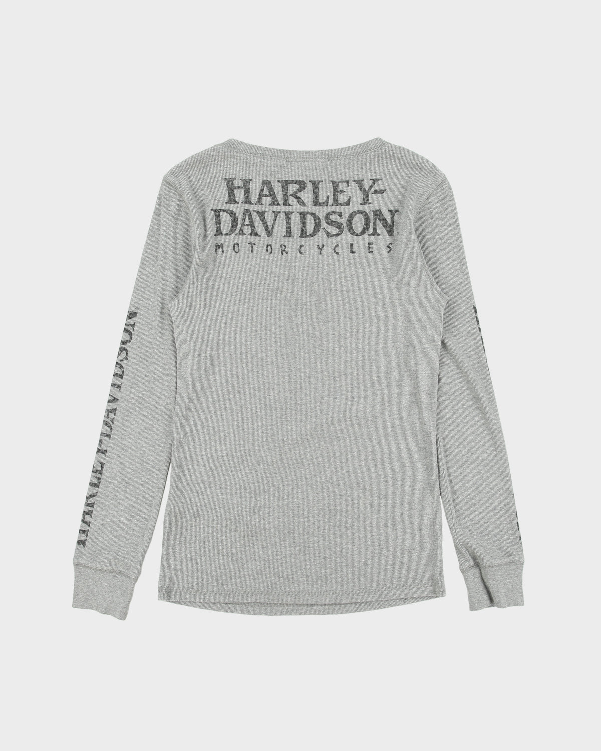 Vintage Y2K 2000s Harley Davidson Jewelled Snap Button Long Sleeve T-shirt - L