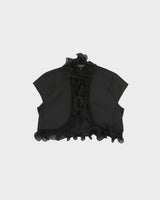 Vintage Y2K 00s Jessica Ruffle Trim Cap Sleeve Bolero - M