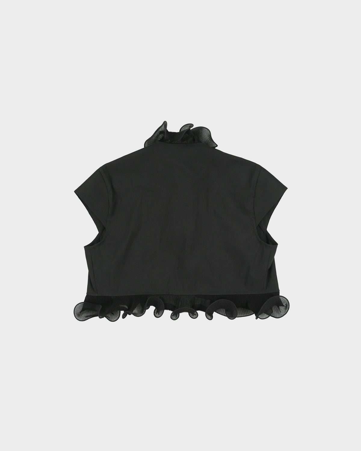 Vintage Y2K 00s Jessica Ruffle Trim Cap Sleeve Bolero - M