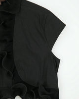 Vintage Y2K 00s Jessica Ruffle Trim Cap Sleeve Bolero - M