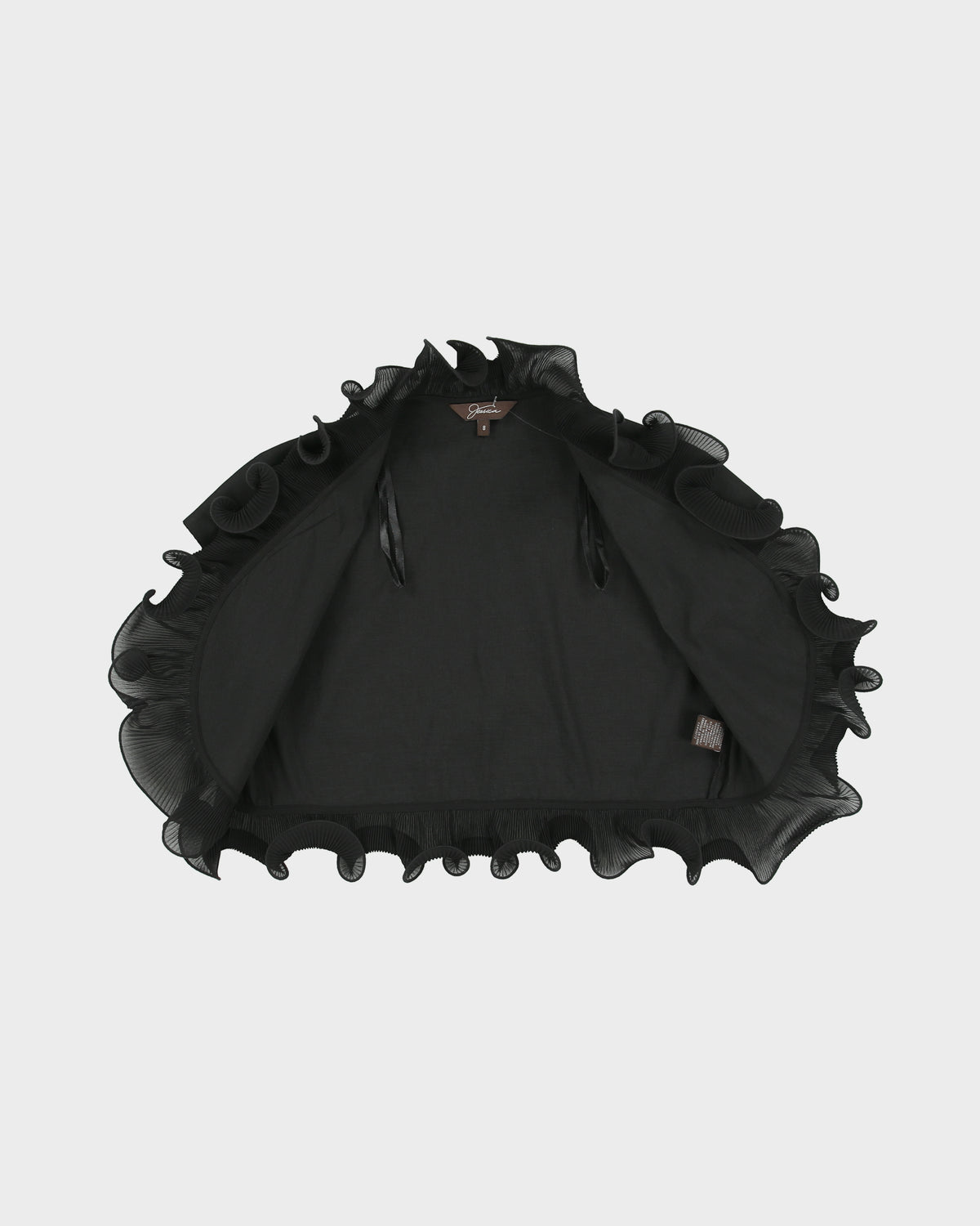 Vintage Y2K 00s Jessica Ruffle Trim Cap Sleeve Bolero - M
