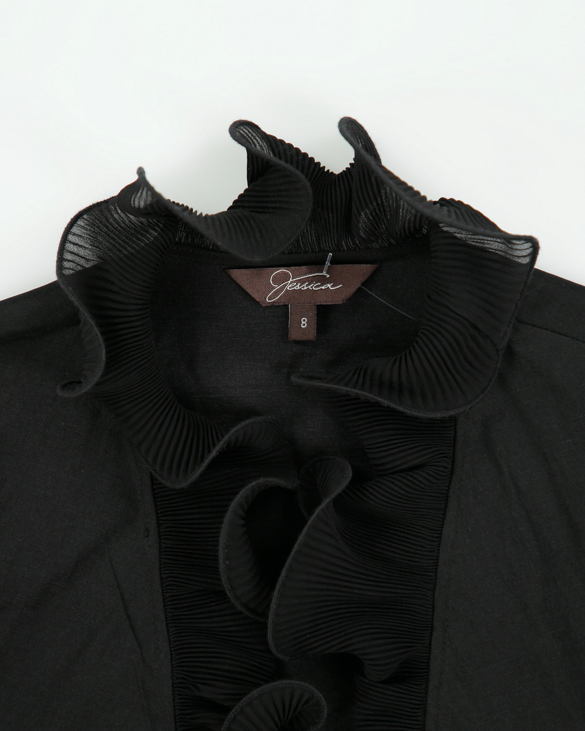 Vintage Y2K 00s Jessica Ruffle Trim Cap Sleeve Bolero - M