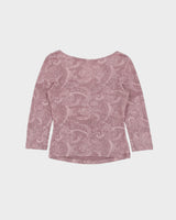 Vintage Y2K 00s Moa Moa Textured 3/4 Length Sleeve Top - M