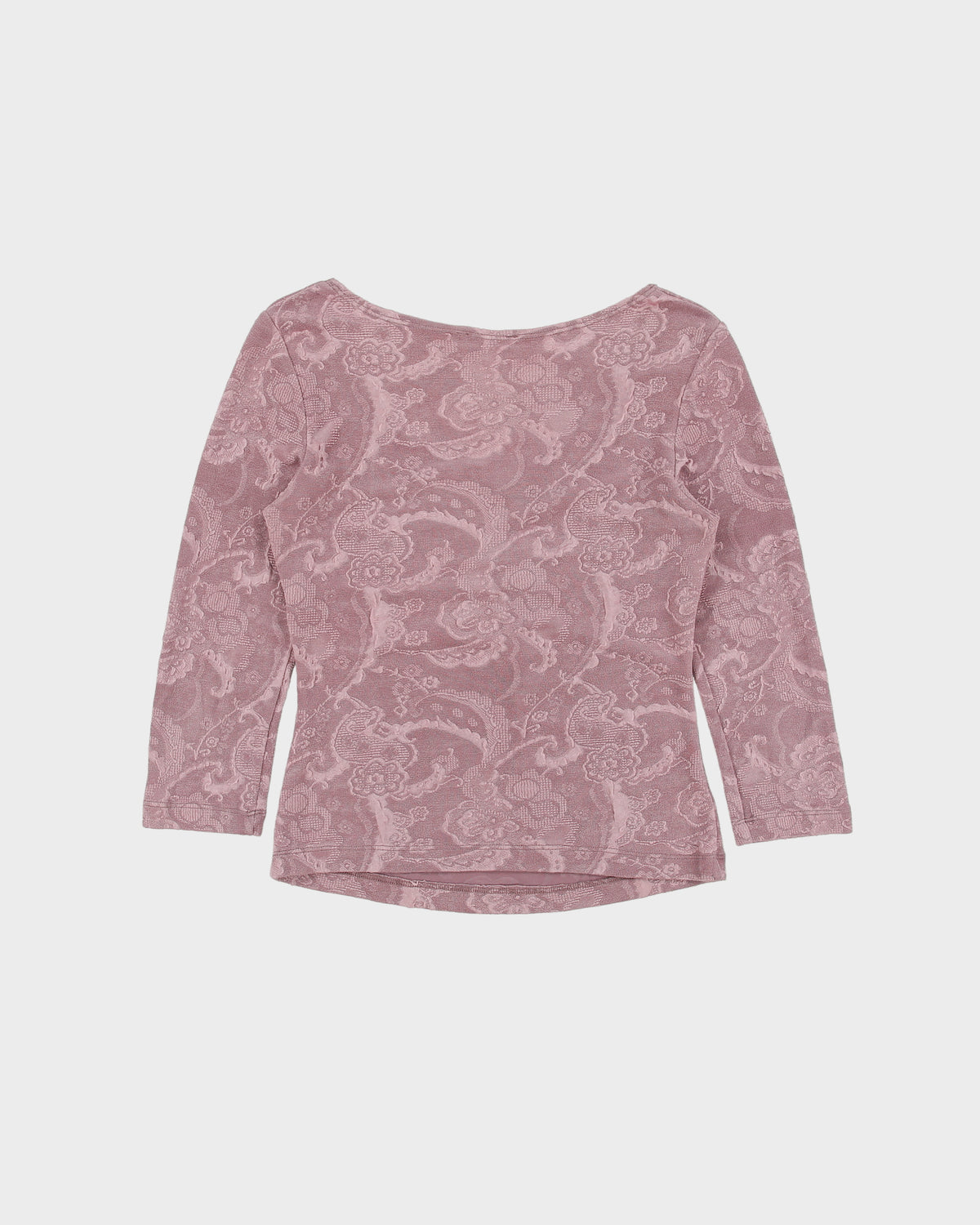 Vintage Y2K 00s Moa Moa Textured 3/4 Length Sleeve Top - M