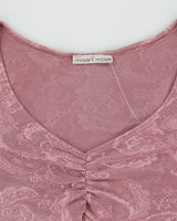 Vintage Y2K 00s Moa Moa Textured 3/4 Length Sleeve Top - M
