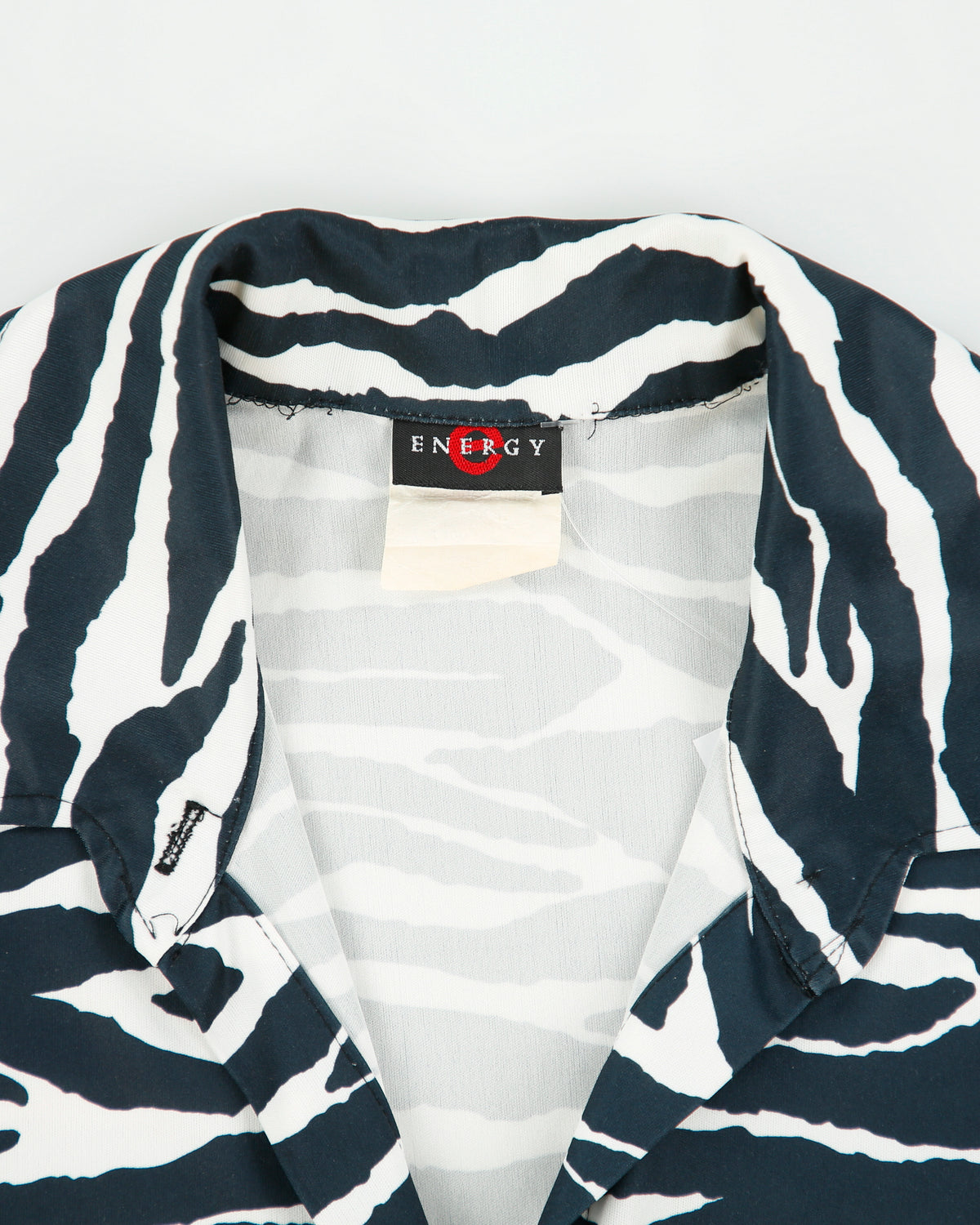Vintage 1990s Energy Zebra Print Exaggerated Sleeve Blouse - L