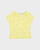 DSWT 1990s Jessica Floral Short Sleeve Knit Top - M