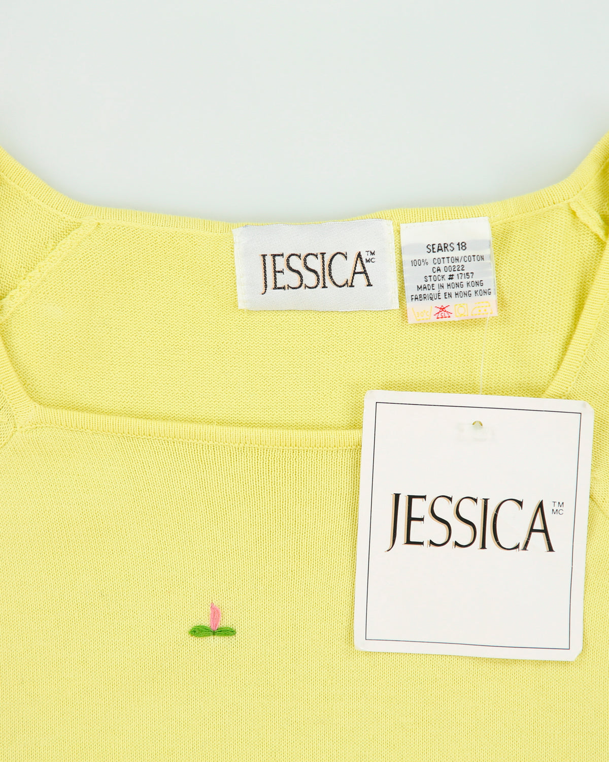 DSWT 1990s Jessica Floral Short Sleeve Knit Top - M
