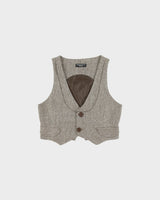Vintage Y2K 00s Streetwear Society Wool Blend Waistcoat Top - M