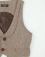 Vintage Y2K 00s Streetwear Society Wool Blend Waistcoat Top - M