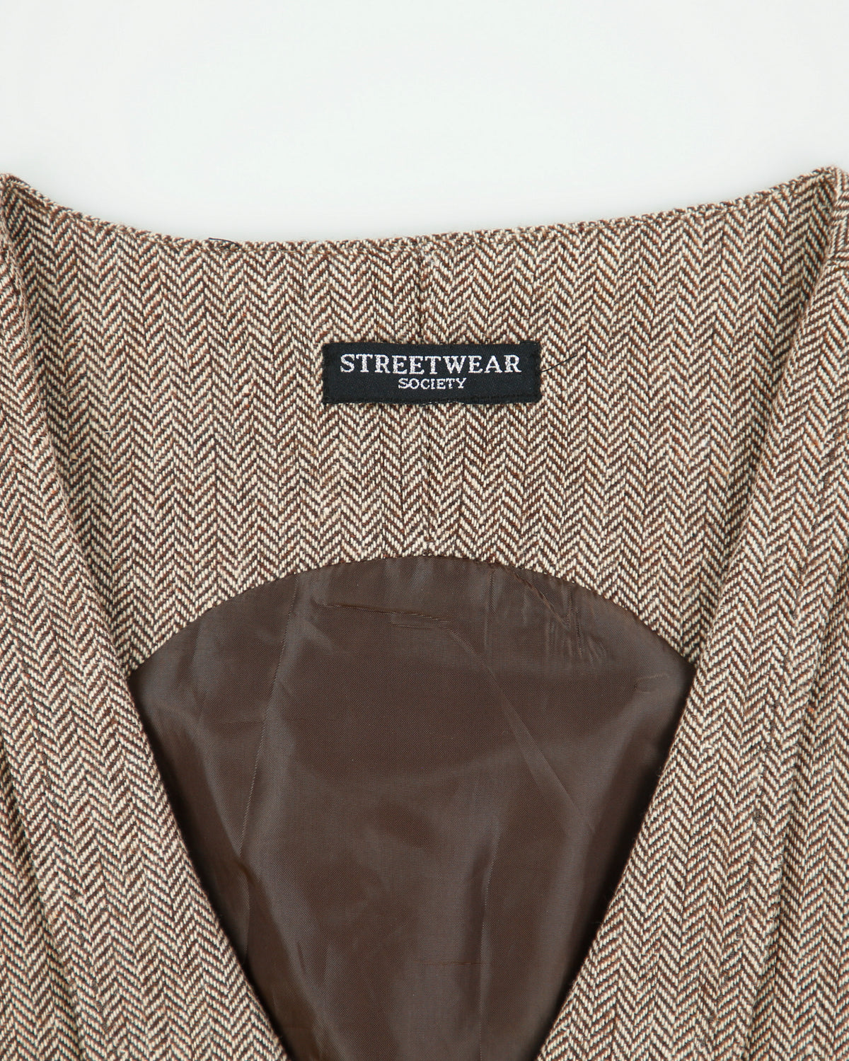 Vintage Y2K 00s Streetwear Society Wool Blend Waistcoat Top - M
