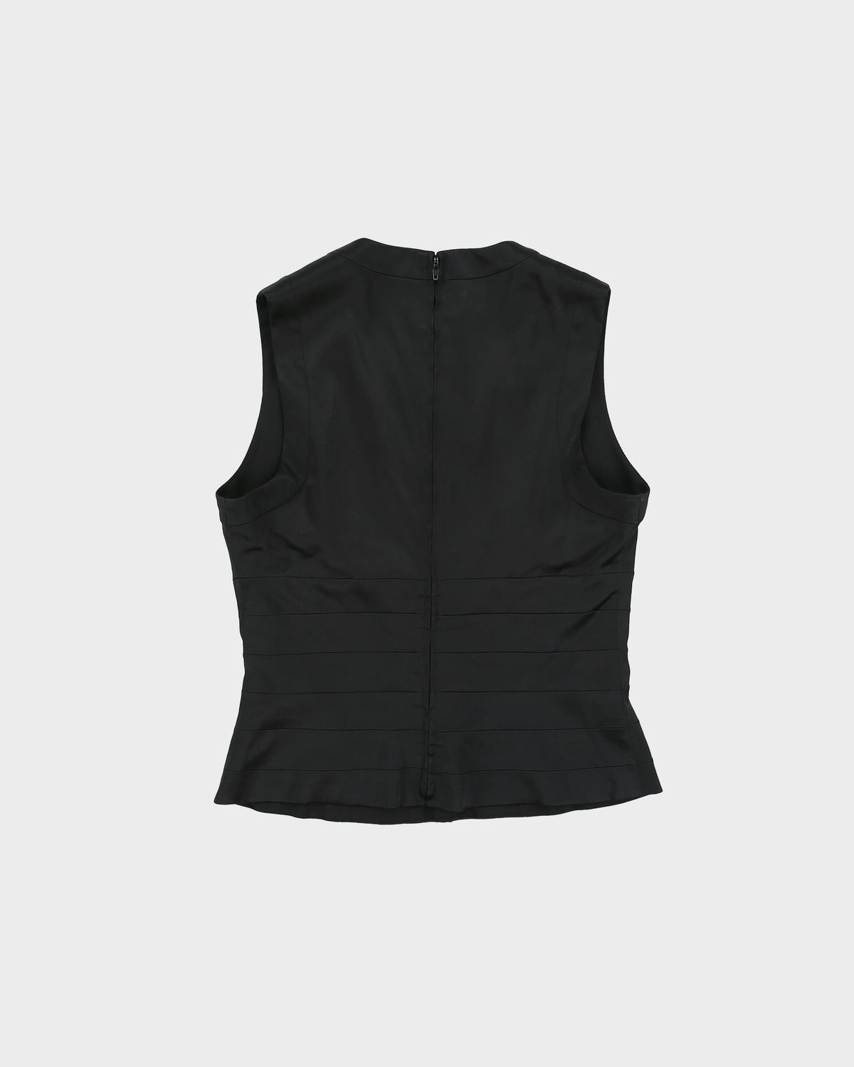 Vintage 1990s Kay Unger Silk Panelled Sleeveless Blouse - M