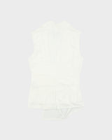 Vintage Y2K 00s Donna Karen Faux Wrap Gathered Sleeveless Top - M