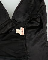 Vintage Y2K 00s Sugar Tart Satin Button Detail Halter Neck Top - S
