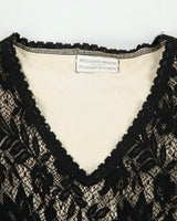 Vintage 1990s Beechers Brook V-neck Lace Sleeveless Top - S
