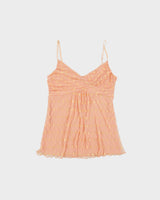 Vintage 1990s Essence Polka Dot Lined Mesh Cami - S