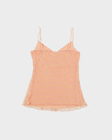 Vintage 1990s Essence Polka Dot Lined Mesh Cami - S