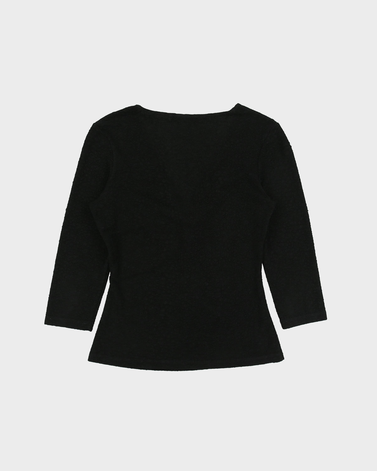 Vintage 1990s Zokai Textured Twist Front 3/4 Sleeve Top - M